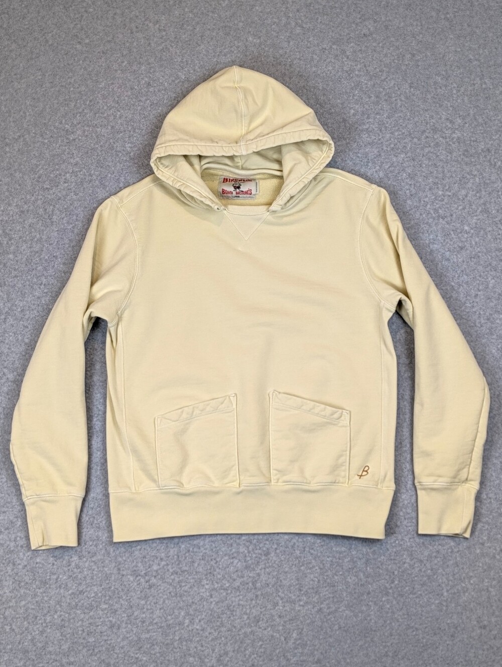 Birdwell Beach Britches Cayucos Pullover Hoodie Mens Large Pale Yellow
